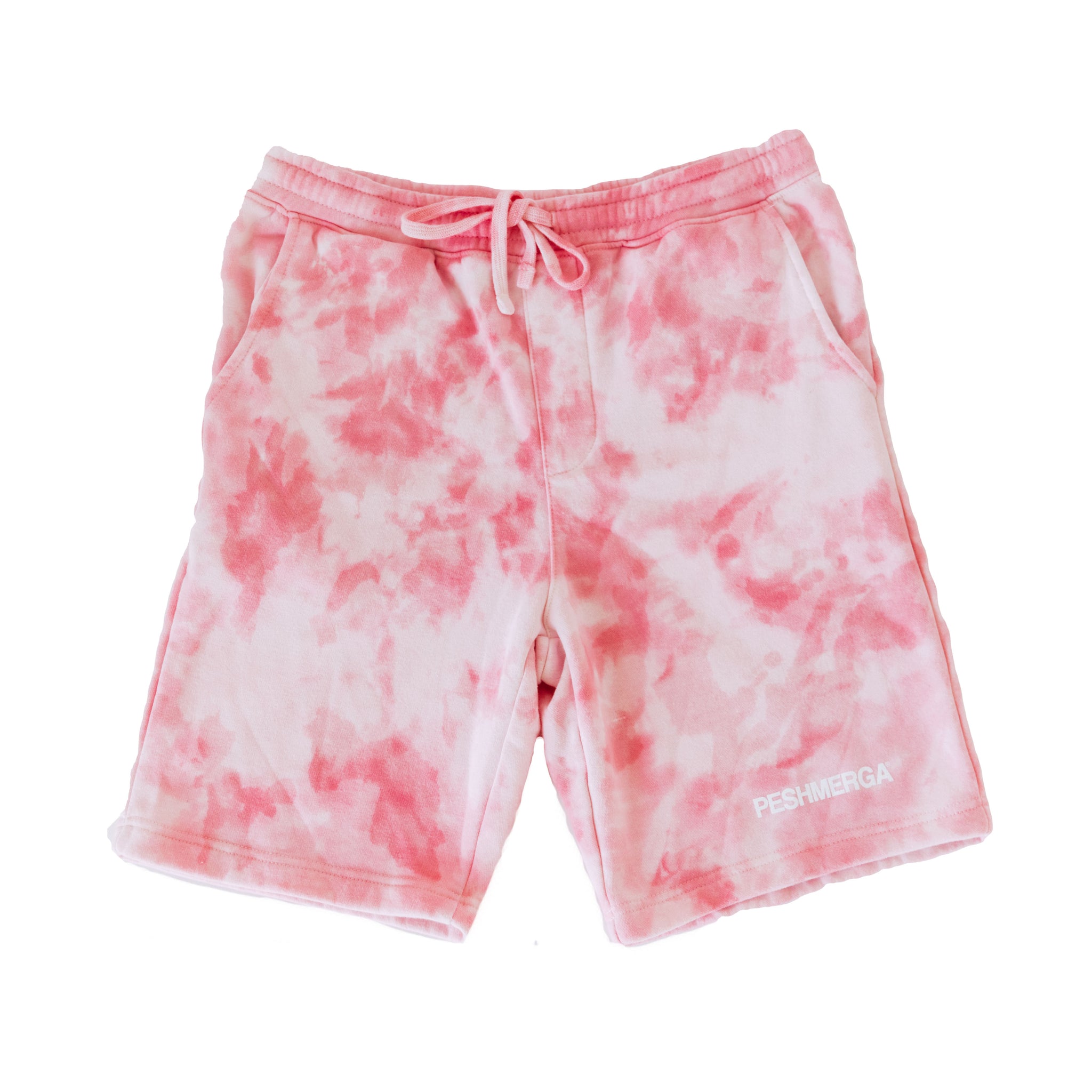 PESHMERGA TIE DYE FLEECE SHORT (BLUSH PINK)