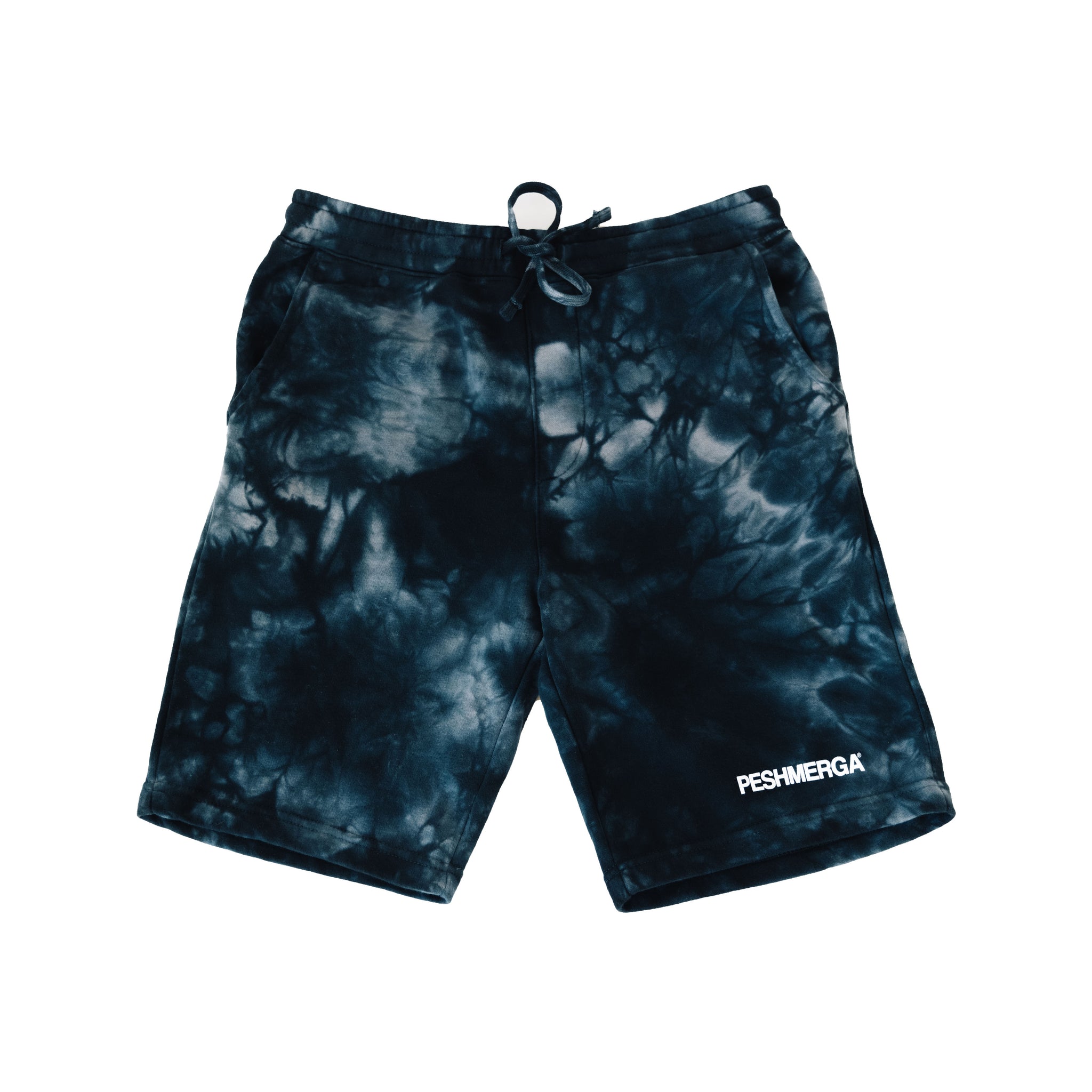 PESHMERGA TIE DYE FLEECE SHORT (BLACK)