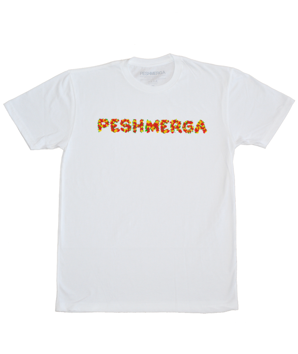 PESHMERGA FLORAL T-SHIRT (WHITE)